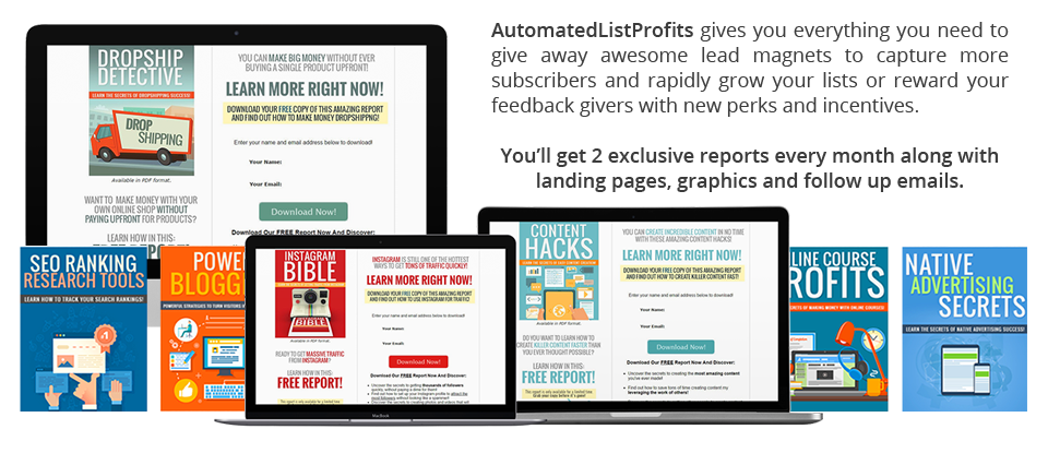 Automated List Profits Private Label Resell Rights (PLR) Lead Magnets Kits by Promote Labs.