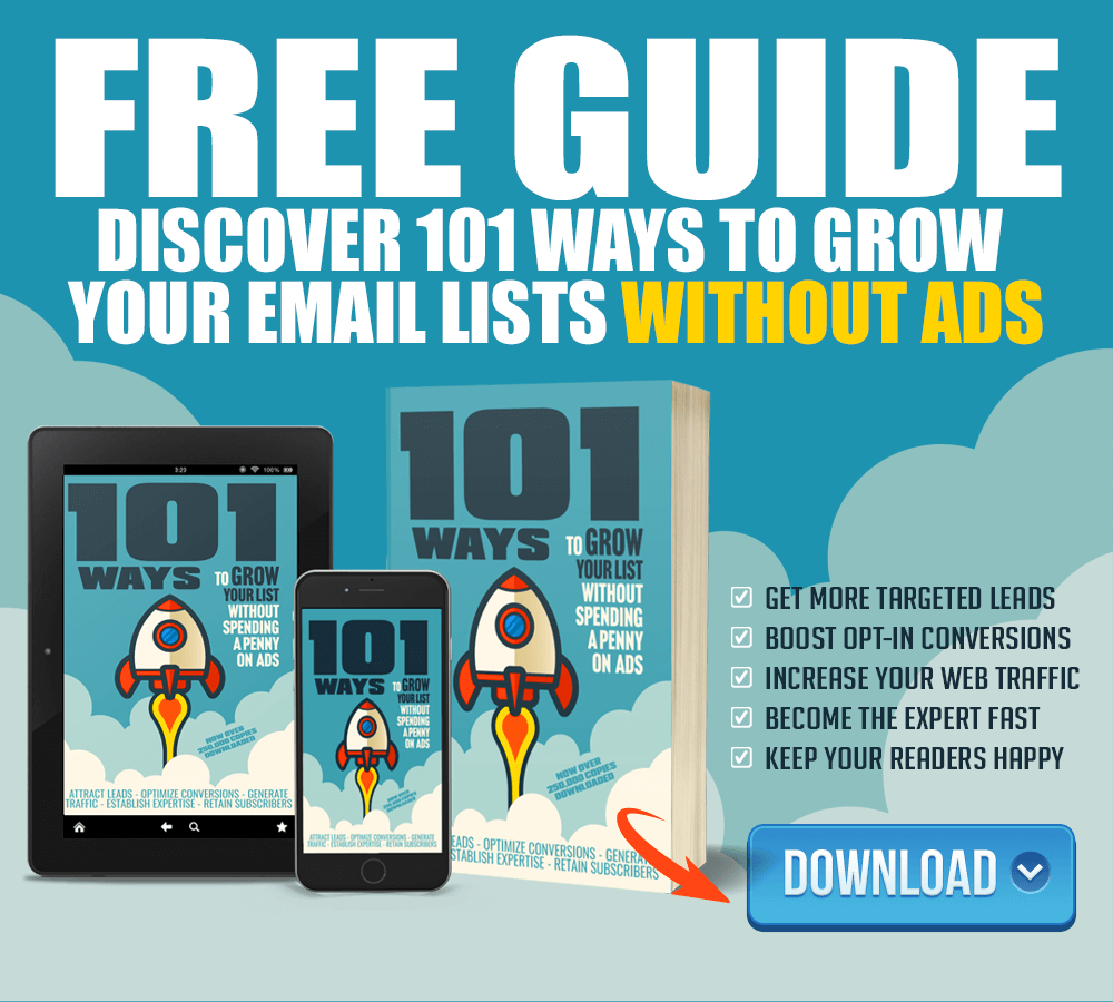 101 ways to grow your email list - Free Training